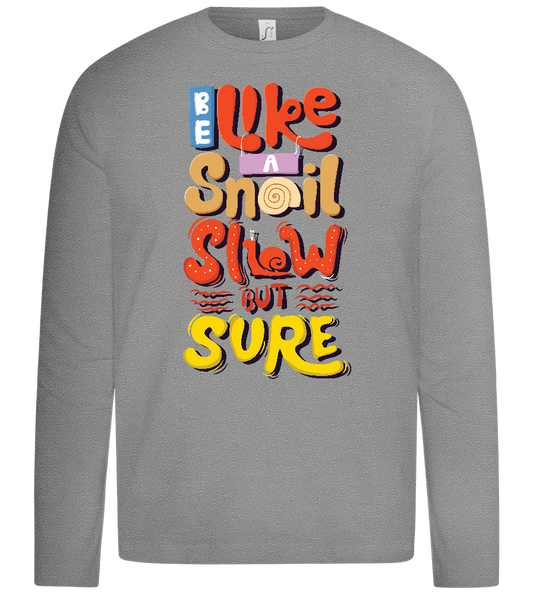 Slow but Sure Design - Premium kids long sleeve t-shirt_ORION GREY_front