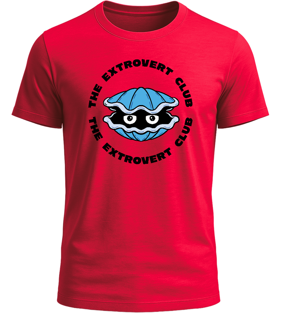 Extrovert Club Design - Basic Unisex T-Shirt_RED_front
