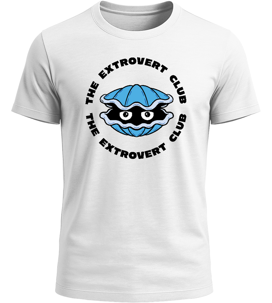 Extrovert Club Design - Basic Unisex T-Shirt_WHITE_front