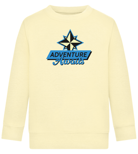 Adventure Awaits Design - Comfort Kids Sweater_AMARELO CLARO_front