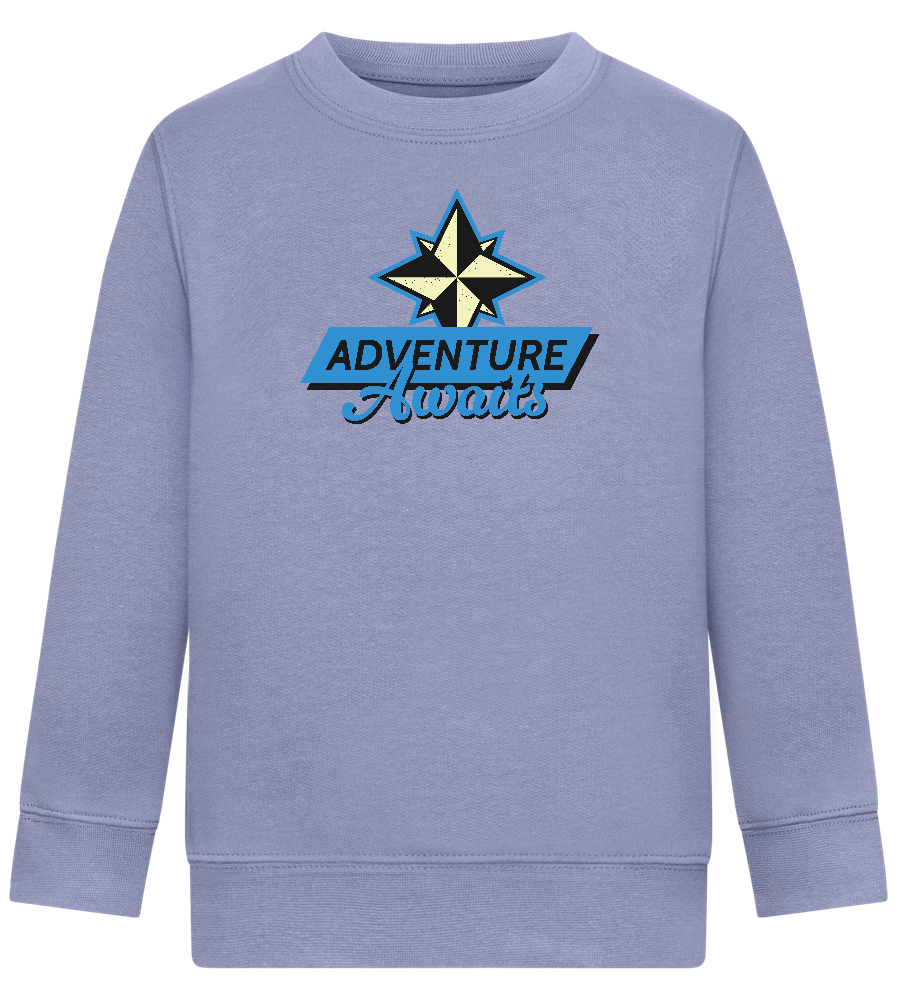 Adventure Awaits Design - Comfort Kids Sweater_BLUE_front