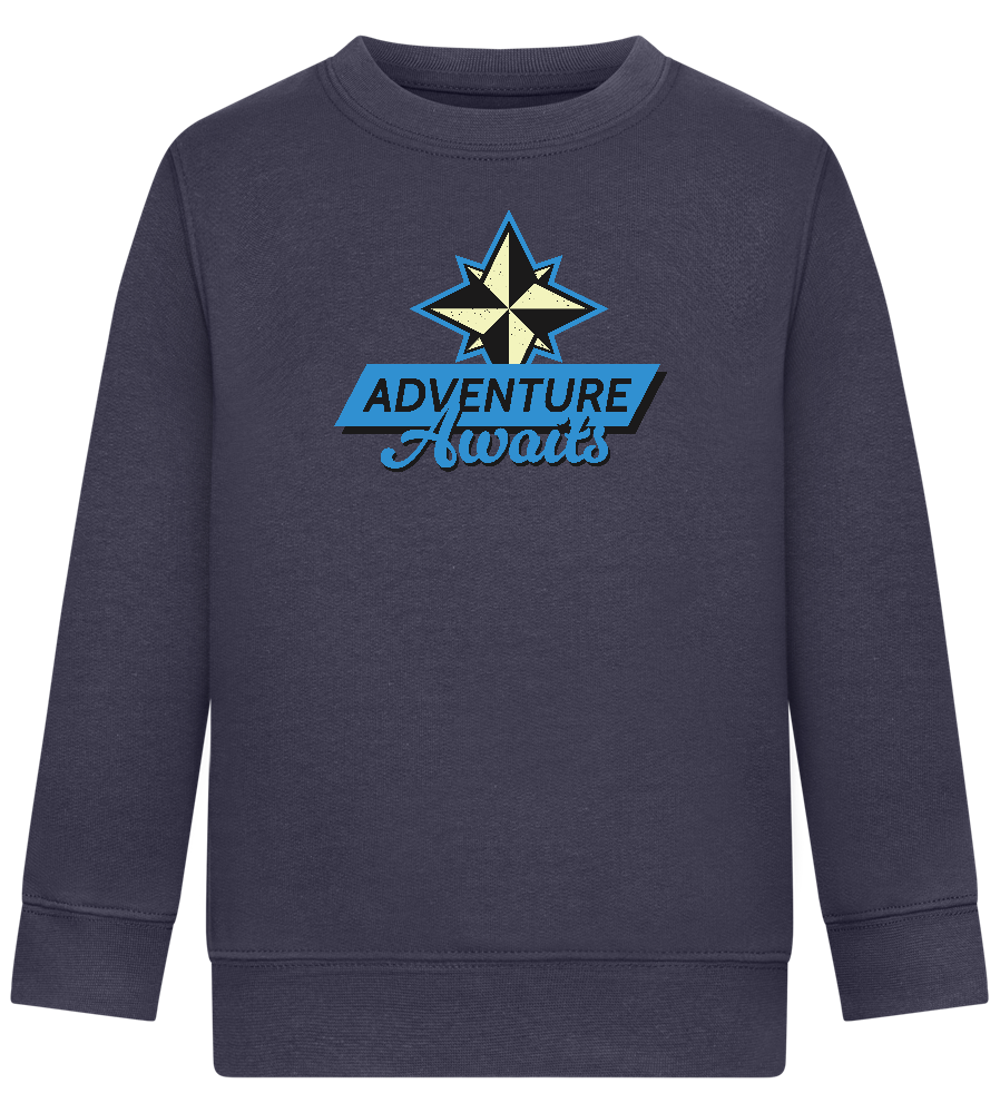 Adventure Awaits Design - Comfort Kids Sweater_FRENCH NAVY_front