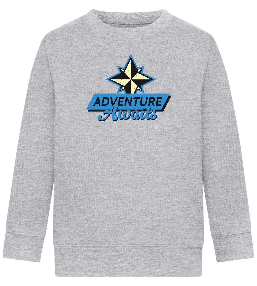 Adventure Awaits Design - Comfort Kids Sweater_ORION GREY II_front