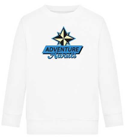 Adventure Awaits Design - Comfort Kids Sweater_WHITE_front