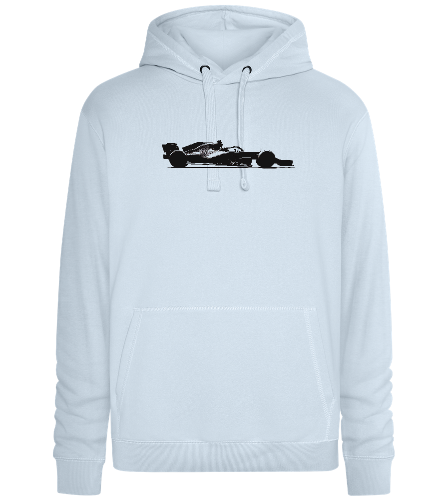 F1 Silhouette Design - Premium unisex hoodie_CREAMY BLUE_front