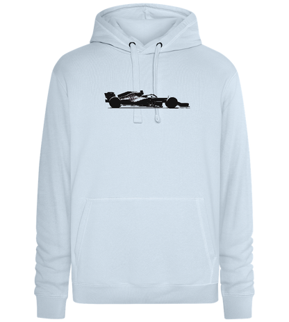 F1 Silhouette Design - Premium unisex hoodie_CREAMY BLUE_front