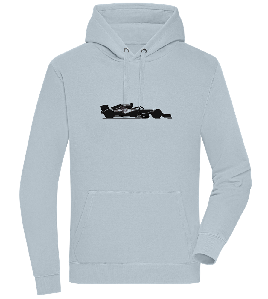 F1 Silhouette Design - Premium unisex hoodie_CREAMY BLUE_front