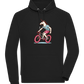 Unicorn On Bicycle Design - Comfort unisex hoodie_BLACK_front