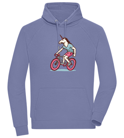 Unicorn On Bicycle Design - Comfort unisex hoodie_BLUE_front