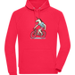 Unicorn On Bicycle Design - Comfort unisex hoodie_RED_front