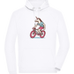 Unicorn On Bicycle Design - Comfort unisex hoodie_WHITE_front