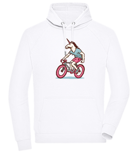 Unicorn On Bicycle Design - Comfort unisex hoodie