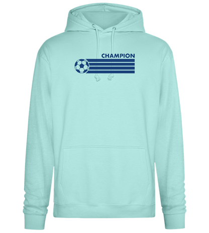 Soccer Champion Design - Premium Essential Unisex Hoodie_ARCTIC BLUE_front