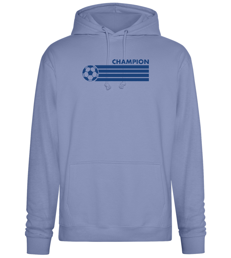 Soccer Champion Design - Premium Essential Unisex Hoodie_BLUE_front