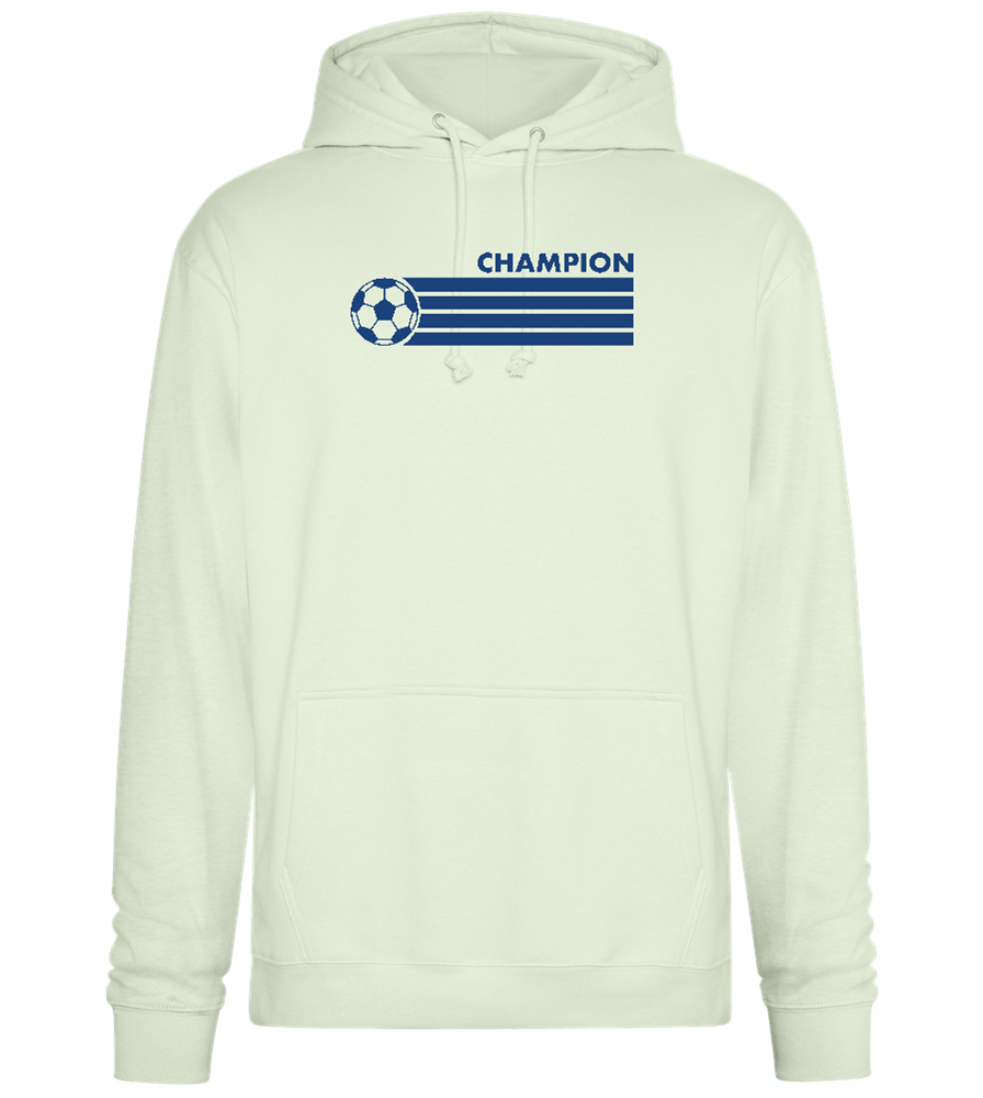 Soccer Champion Design - Premium Essential Unisex Hoodie_CREAMY GREEN_front