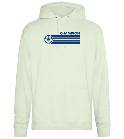 Soccer Champion Design - Premium Essential Unisex Hoodie_CREAMY GREEN_front