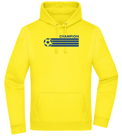 Soccer Champion Design - Premium Essential Unisex Hoodie_YELLOW_front