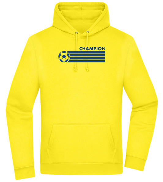 Soccer Champion Design - Premium Essential Unisex Hoodie_YELLOW_front