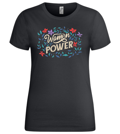 Women Power Design - Premium women's t-shirt_DARK GRAY_front