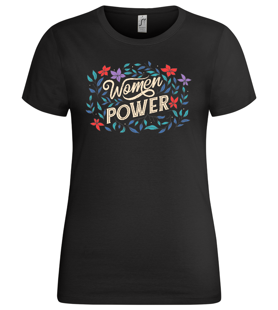 Women Power Design - Premium women's t-shirt_DEEP BLACK_front