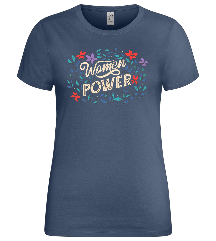 Women Power Design - Premium women's t-shirt_DENIM_front