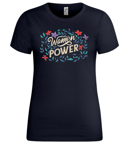 Women Power Design - Premium women's t-shirt_FRENCH NAVY_front