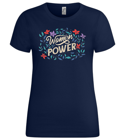 Women Power Design - Premium women's t-shirt_MARINE_front