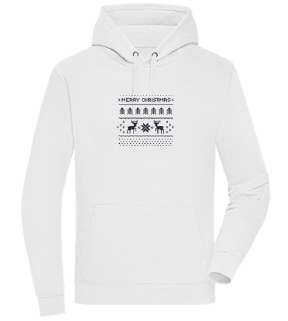 8-Bit Christmas Design - Premium unisex hoodie_WHITE_front