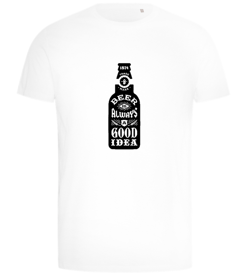 Beer Good Idea Design - Comfort men's t-shirt_WHITE_front