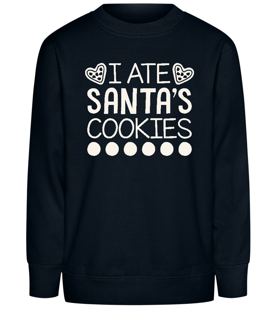 Santa's Cookies Design - Comfort Kids Sweater_BLACK_front