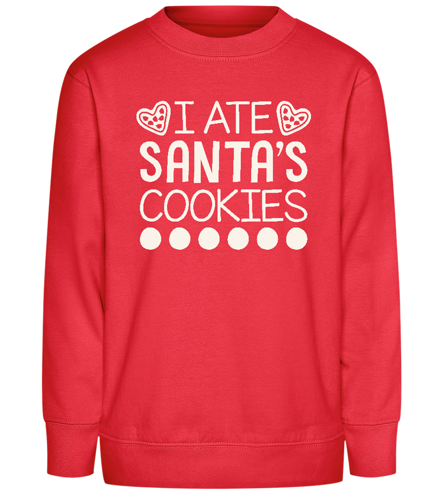 Santa's Cookies Design - Comfort Kids Sweater_BRIGHT RED_front