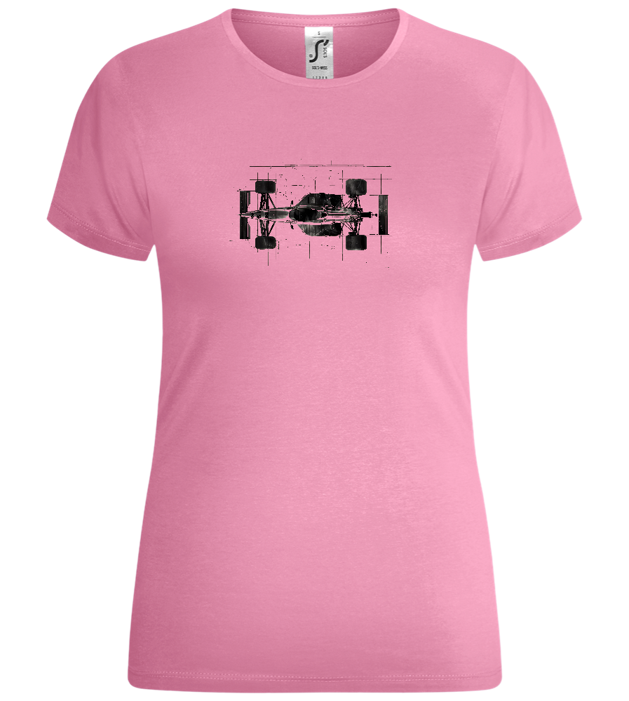 F1 Schematics Design - Comfort women's t-shirt_PINK ORCHID_front