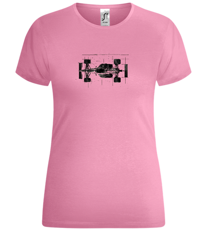 F1 Schematics Design - Comfort women's t-shirt_PINK ORCHID_front