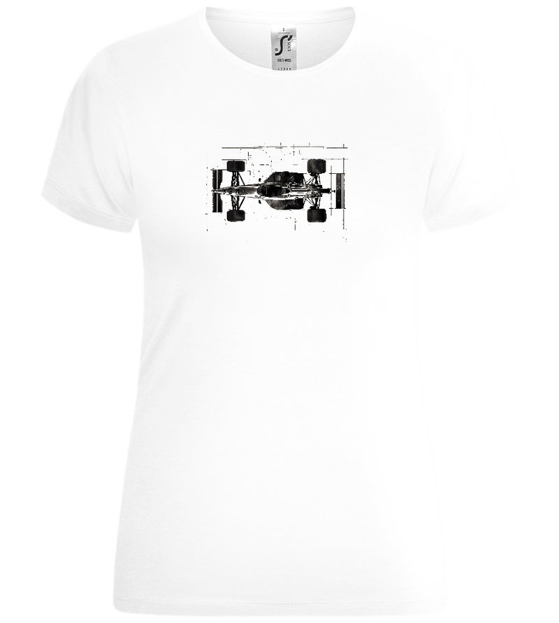 F1 Schematics Design - Comfort women's t-shirt_WHITE_front