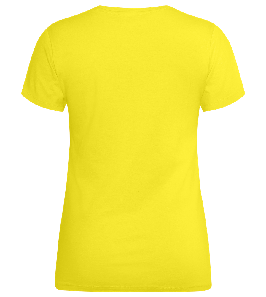 Flower Field Design - Premium women's t-shirt_LEMON_back