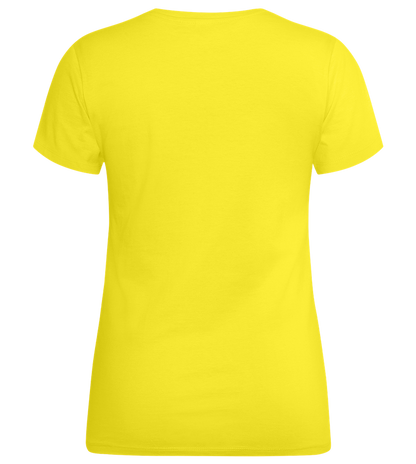 Flower Field Design - Premium women's t-shirt_LEMON_back