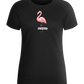 Mama Flamingo Design - Basic women's fitted t-shirt_DEEP BLACK_front