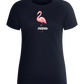 Mama Flamingo Design - Basic women's fitted t-shirt_FRENCH NAVY_front