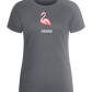 Mama Flamingo Design - Basic women's fitted t-shirt_MOUSE GREY_front