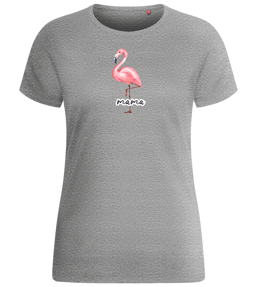 Mama Flamingo Design - Basic women's fitted t-shirt_ORION GREY_front