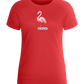 Mama Flamingo Design - Basic women's fitted t-shirt_RED_front