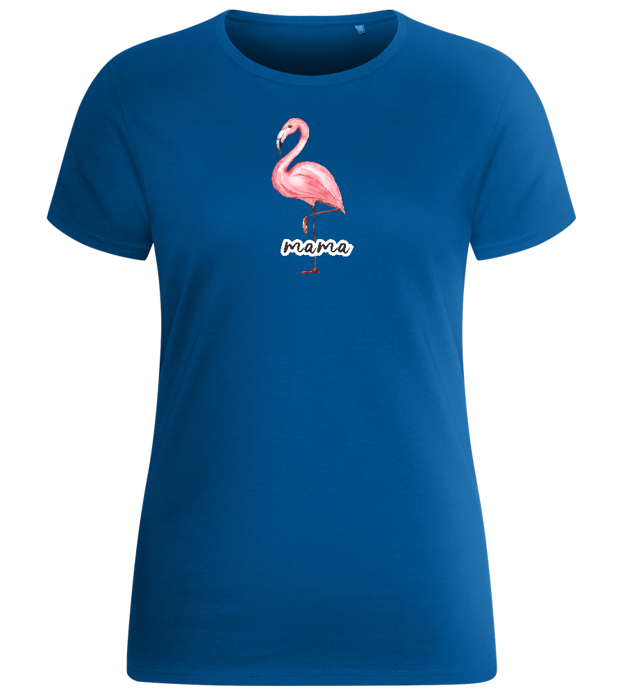 Mama Flamingo Design - Basic women's fitted t-shirt_ROYAL_front