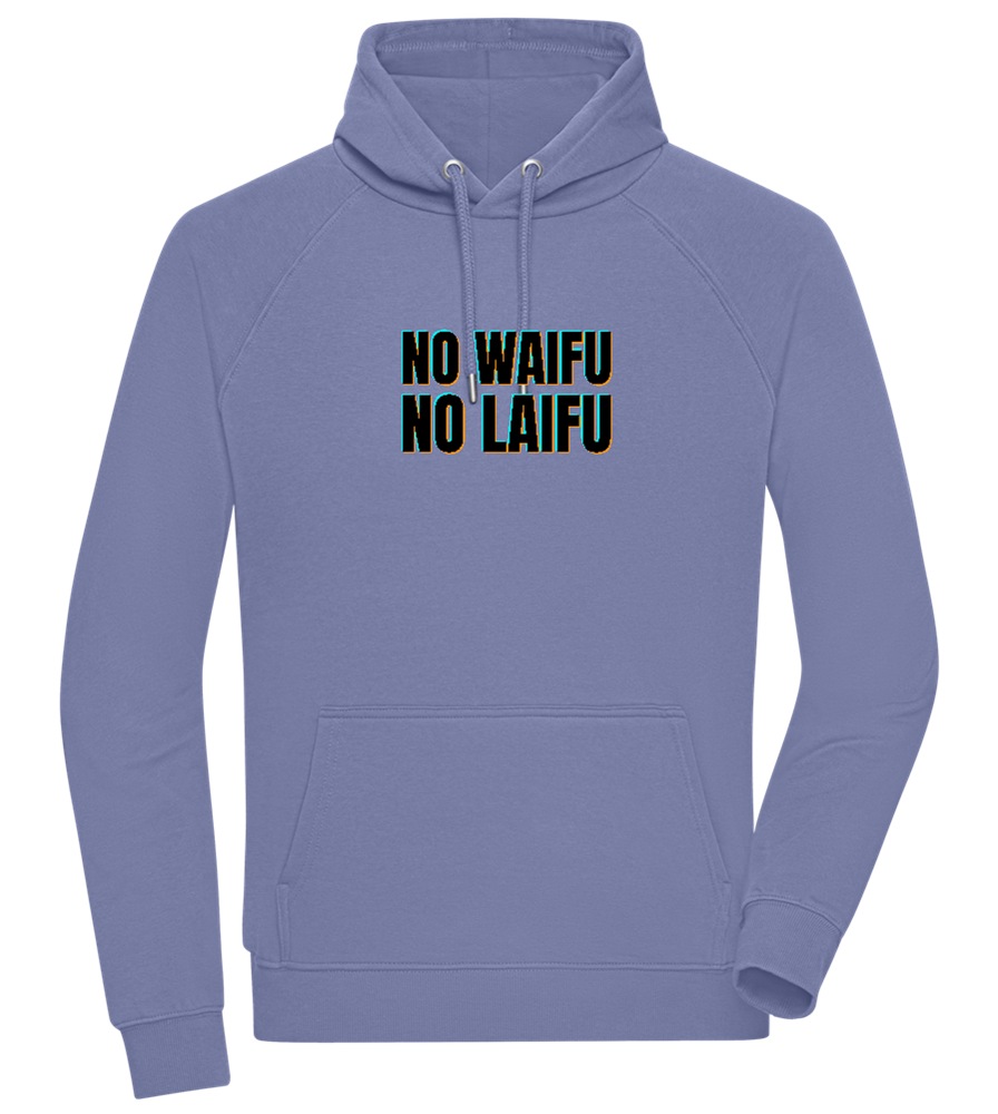 No Waifu No Laifu Design - Comfort unisex hoodie_BLUE_front