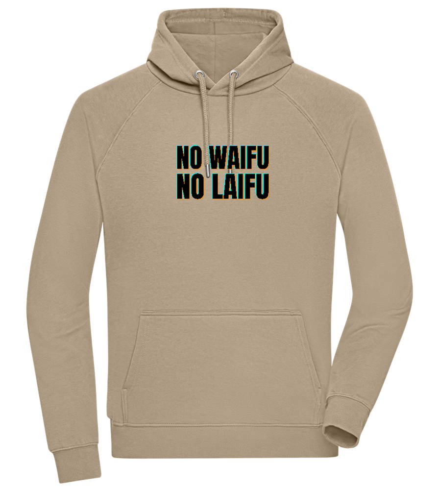 No Waifu No Laifu Design - Comfort unisex hoodie_KHAKI_front