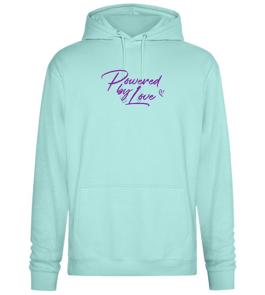 Powered By Love Design - Premium Essential Unisex Hoodie_ARCTIC BLUE_front