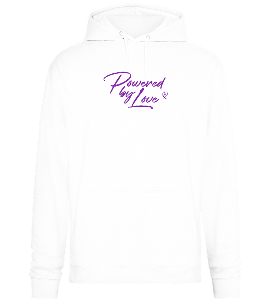 Powered By Love Design - Premium Essential Unisex Hoodie_WHITE_front