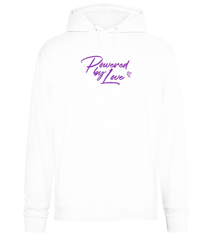 Powered By Love Design - Premium Essential Unisex Hoodie_WHITE_front