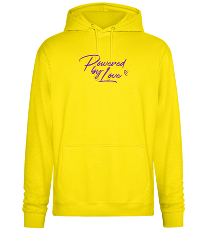 Powered By Love Design - Premium Essential Unisex Hoodie_YELLOW_front