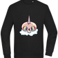 Unicorn Rainbow Design - Comfort Essential Unisex Sweater_BLACK_front