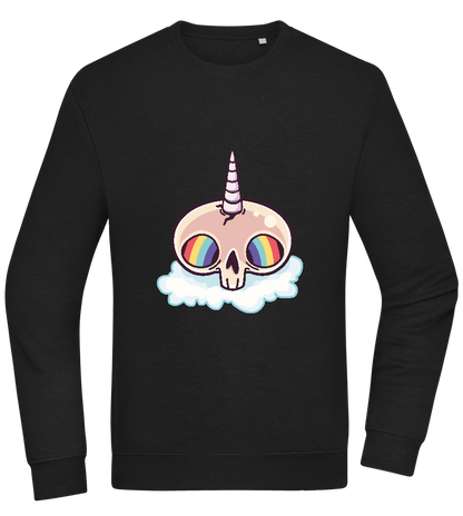 Unicorn Rainbow Design - Comfort Essential Unisex Sweater_BLACK_front